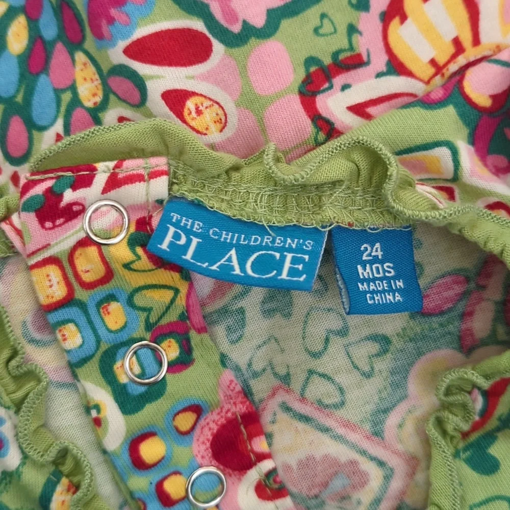 3/$20🌟 The Children's Place Toddler Floral Ruffle Empire Long Sleeve Dress 24mo